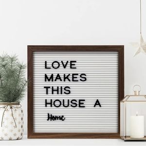 New 12" x 12" Rustic Letter Board Wall Decor - 190 piece set